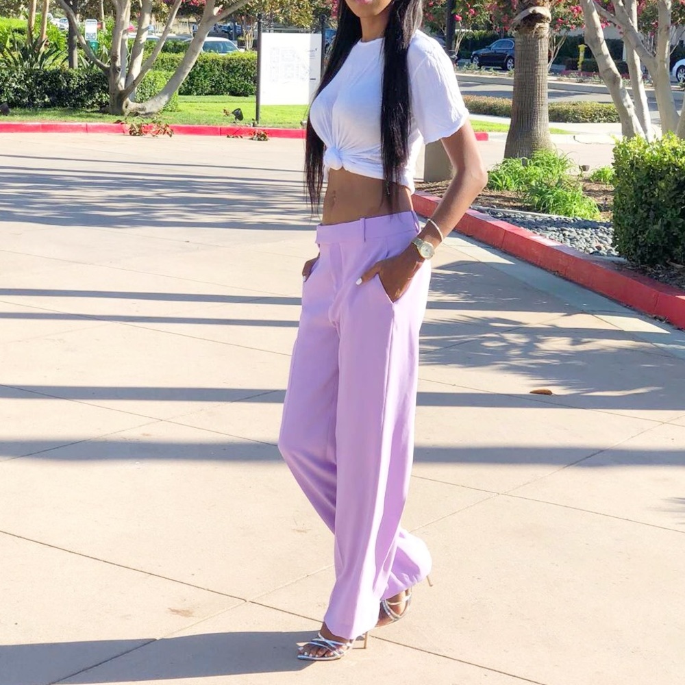 Lavender pants from Zara